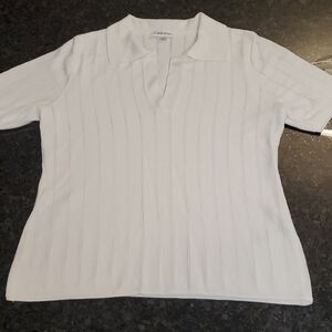 Calvin Klein Women's Short Sleeve White Top